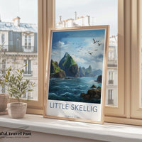 Skellig Islands Poster | Ireland Wall Art | Europe Decor