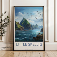 Skellig Islands Poster | Ireland Wall Art | Europe Decor