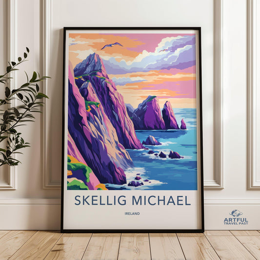 Skellig Michael Poster - Ireland Wall Art