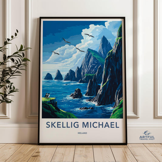 Skellig Michael Poster - Ireland Wall Art