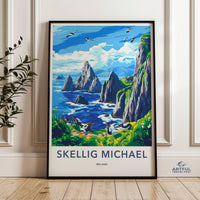 Skellig Michael Poster - Ireland Wall Art