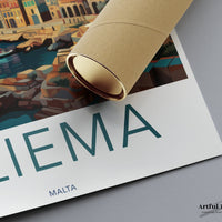 Sliema Malta Poster | Malta Wall Art | Europe Decor