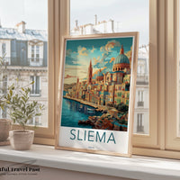 Sliema Malta Poster | Malta Wall Art | Europe Decor
