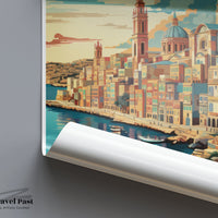 Sliema Malta Poster | Malta Wall Art | Europe Decor