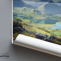 Snowdonia Poster | Wales Wall Art | UK Decor