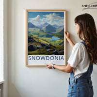 Snowdonia Poster | Wales Wall Art | UK Decor