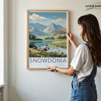 Snowdonia Poster | Wales Wall Art | UK Decor