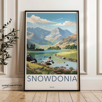 Snowdonia Poster | Wales Wall Art | UK Decor