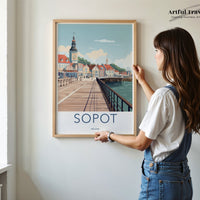 Sopot Poster | Poland Wall Art | Eastern Europe Decor