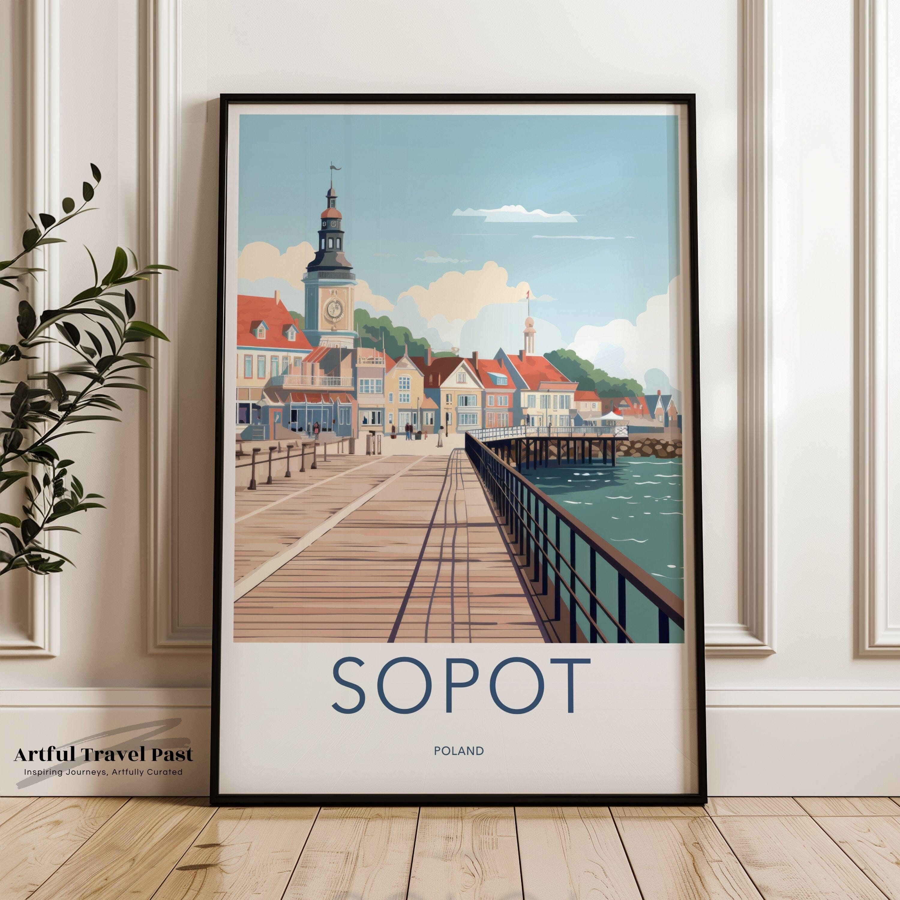 Sopot Poster | Poland Wall Art | Eastern Europe Decor