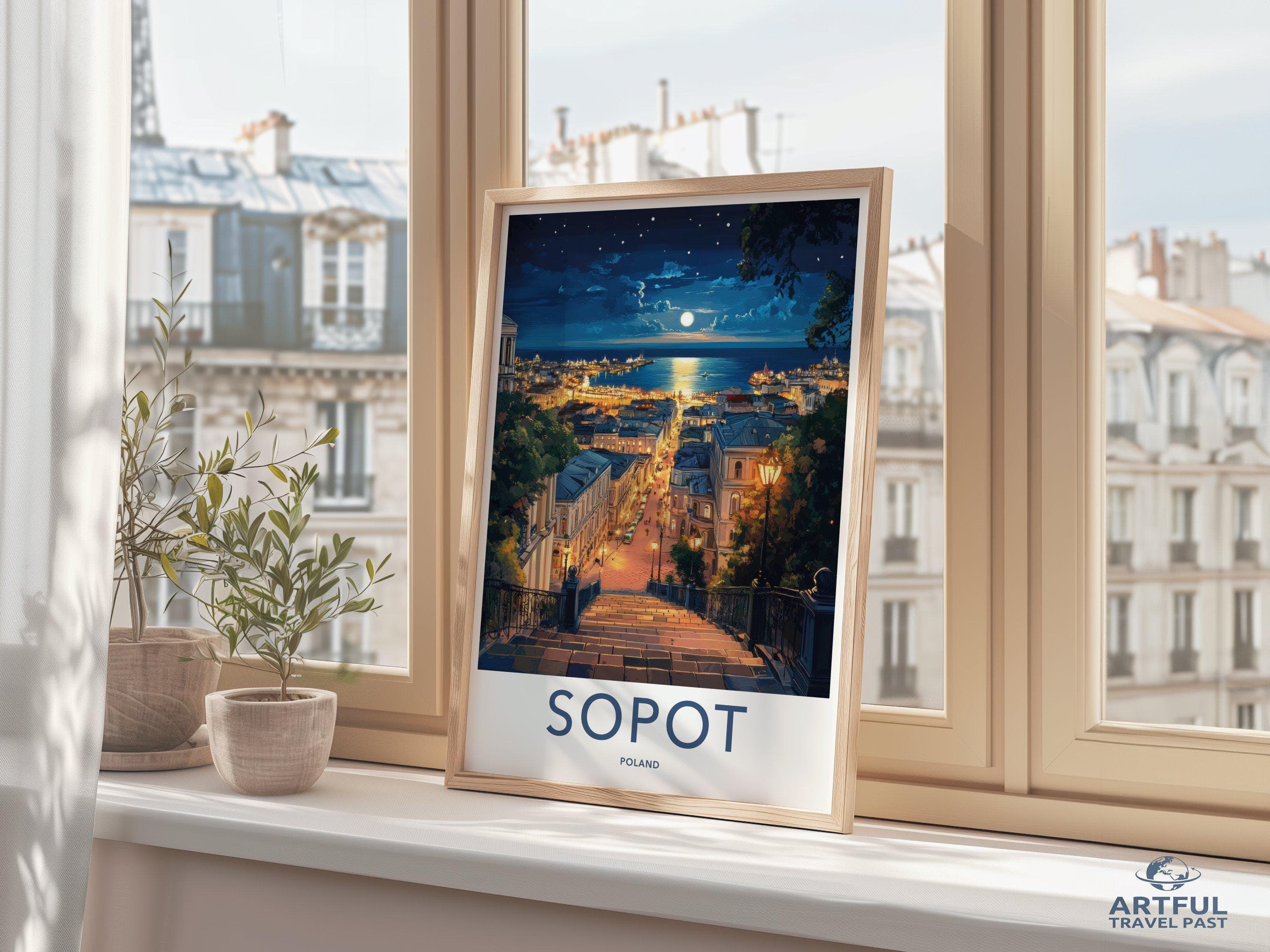 Sopot Poster | Poland Wall Art | Europe Decor