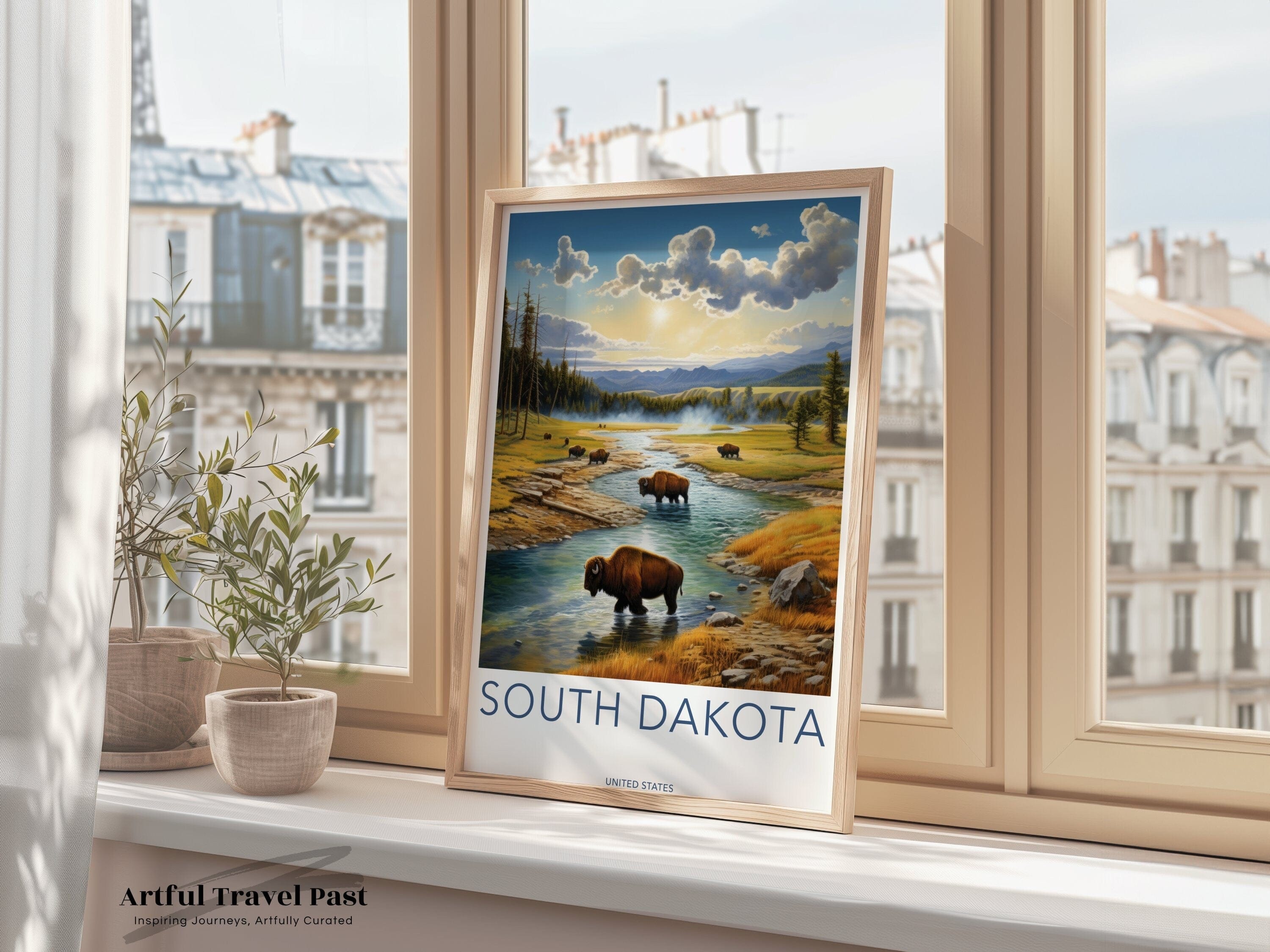South Dakota Poster | South Dakota Wall Art | America Decor