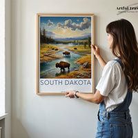 South Dakota Poster | South Dakota Wall Art | America Decor