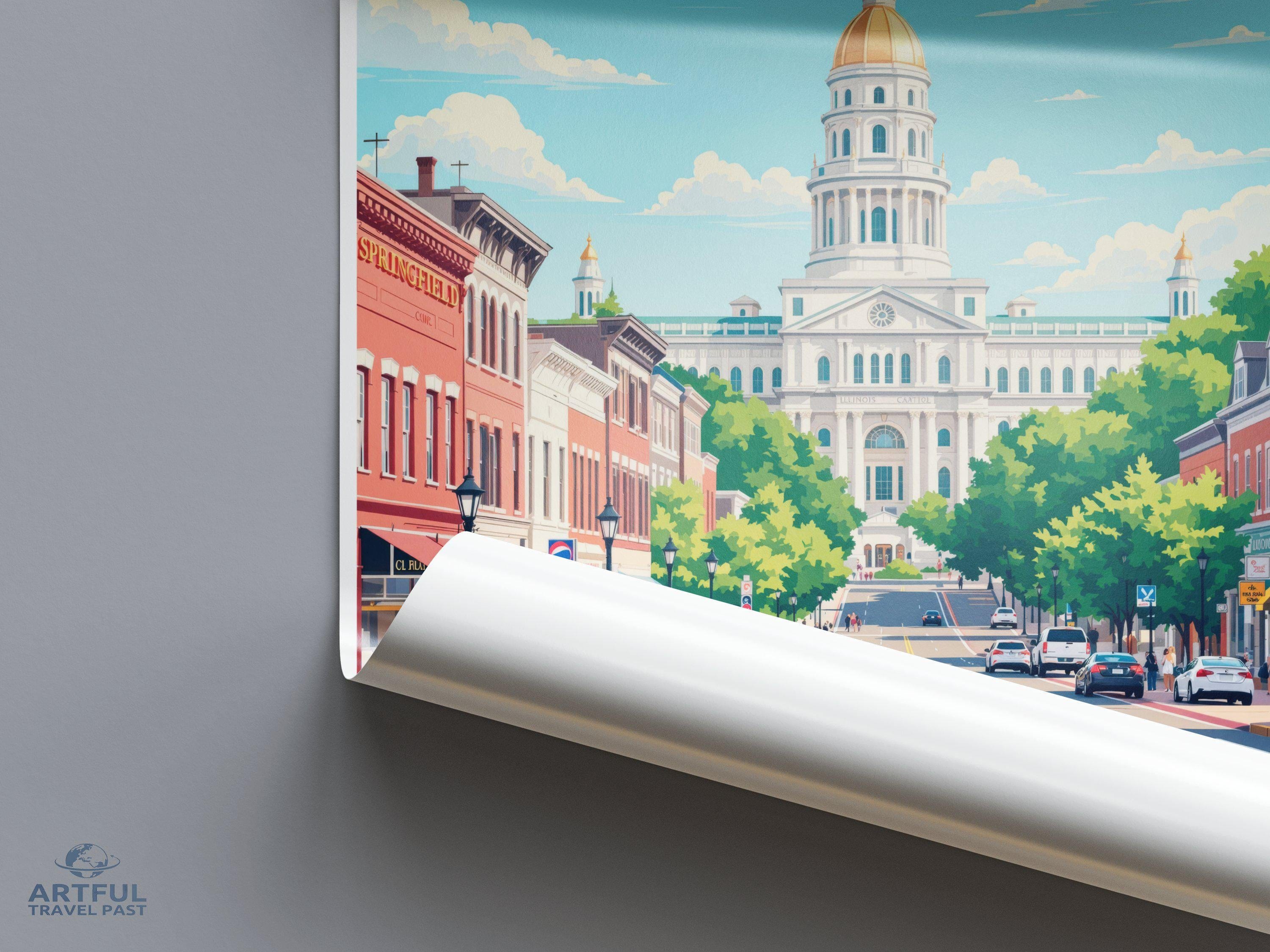 Springfield Poster - Illinois Wall Art