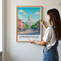 Springfield Poster - Illinois Wall Art