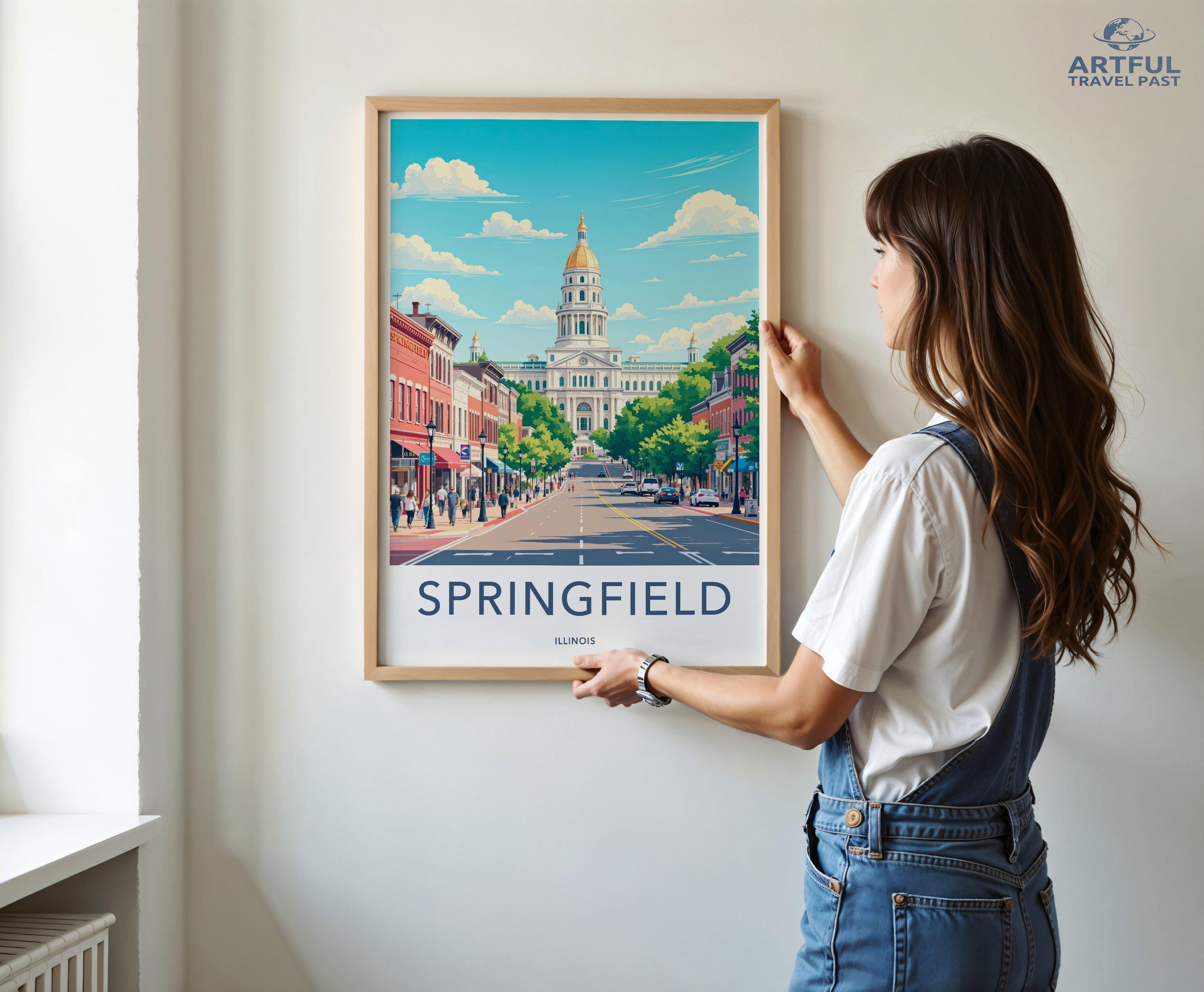 Springfield Poster - Illinois Wall Art
