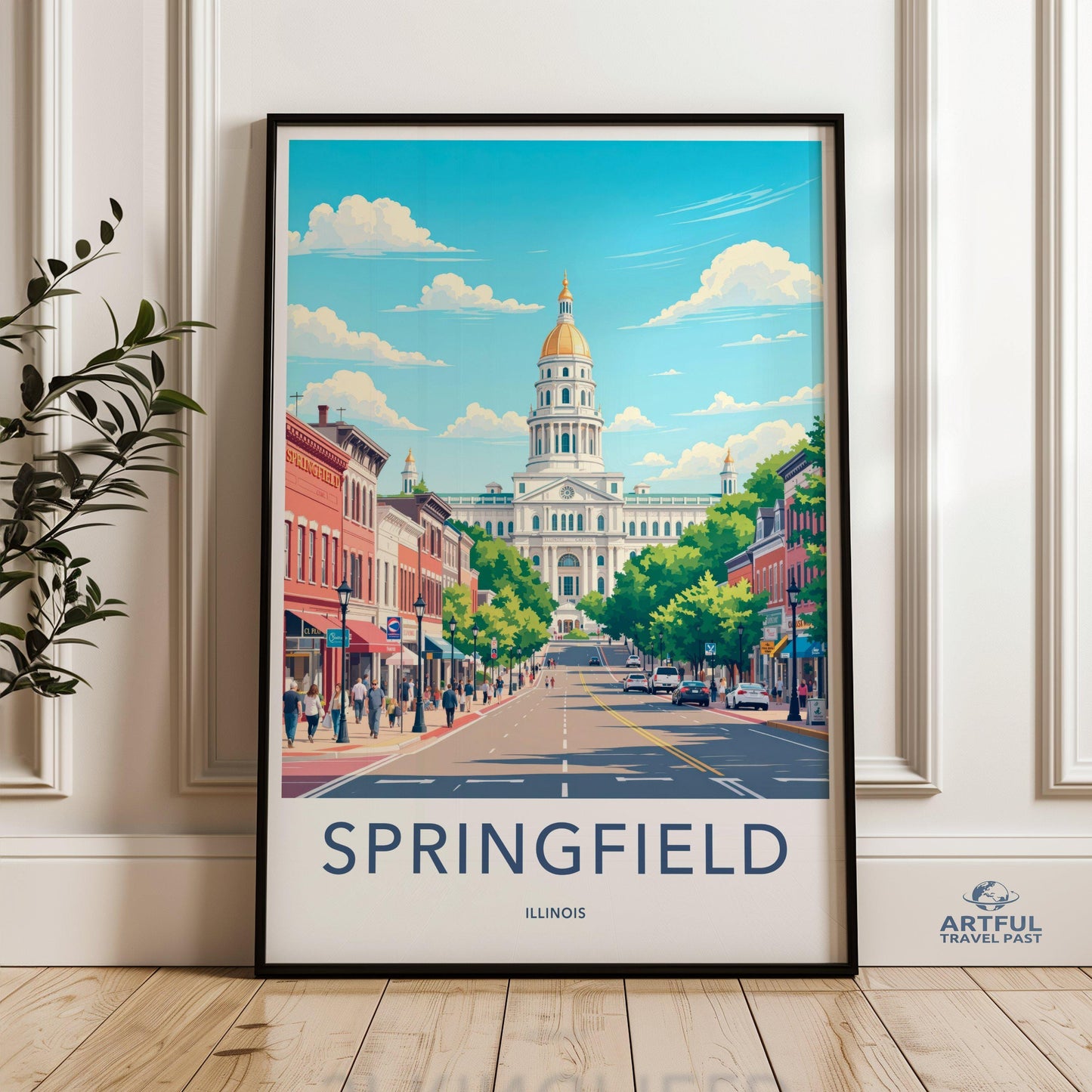 Springfield Poster - Illinois Wall Art