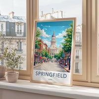 Springfield Poster - Illinois Wall Art