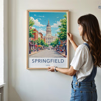 Springfield Poster - Illinois Wall Art