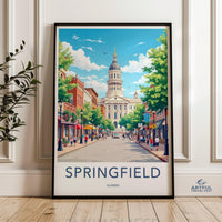 Springfield Poster - Illinois Wall Art