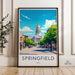 Springfield Poster | Illinois Wall Art | America Decor