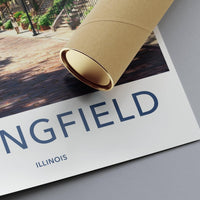 Springfield Poster | Illinois Wall Art | America Decor