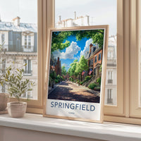 Springfield Poster | Illinois Wall Art | America Decor