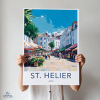 St. Helier Poster | Jersey Wall Art | UK Decor