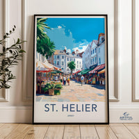 St. Helier Poster | Jersey Wall Art | UK Decor