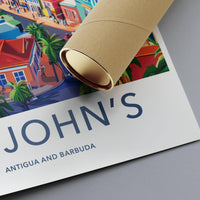 St. John’s Poster | Antigua and Barbuda Wall Art