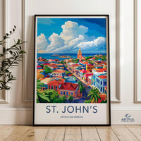St. John’s Poster | Antigua and Barbuda Wall Art