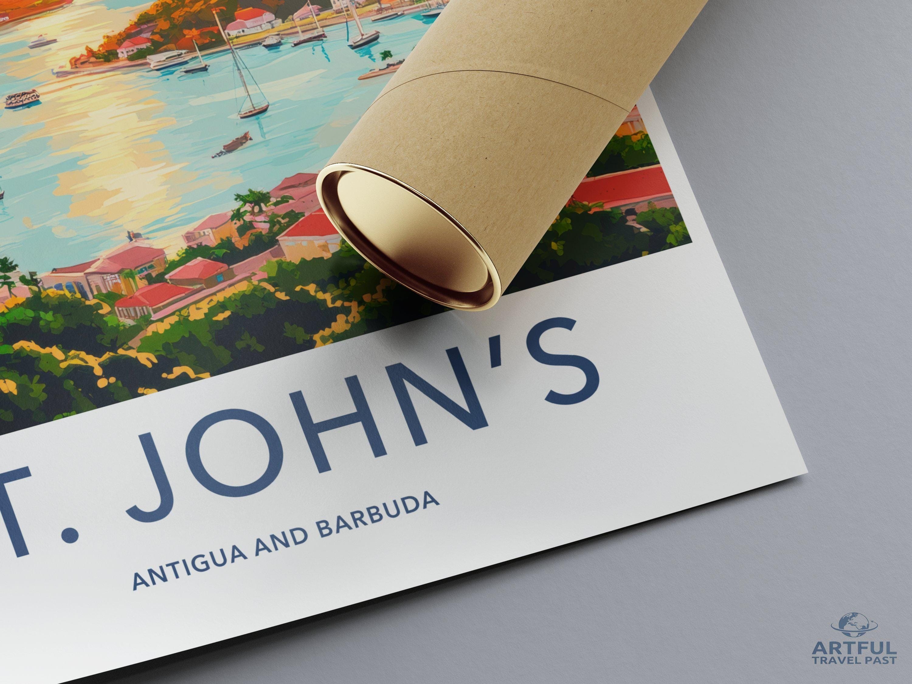 St. John’s Poster | Antigua and Barbuda Wall Art