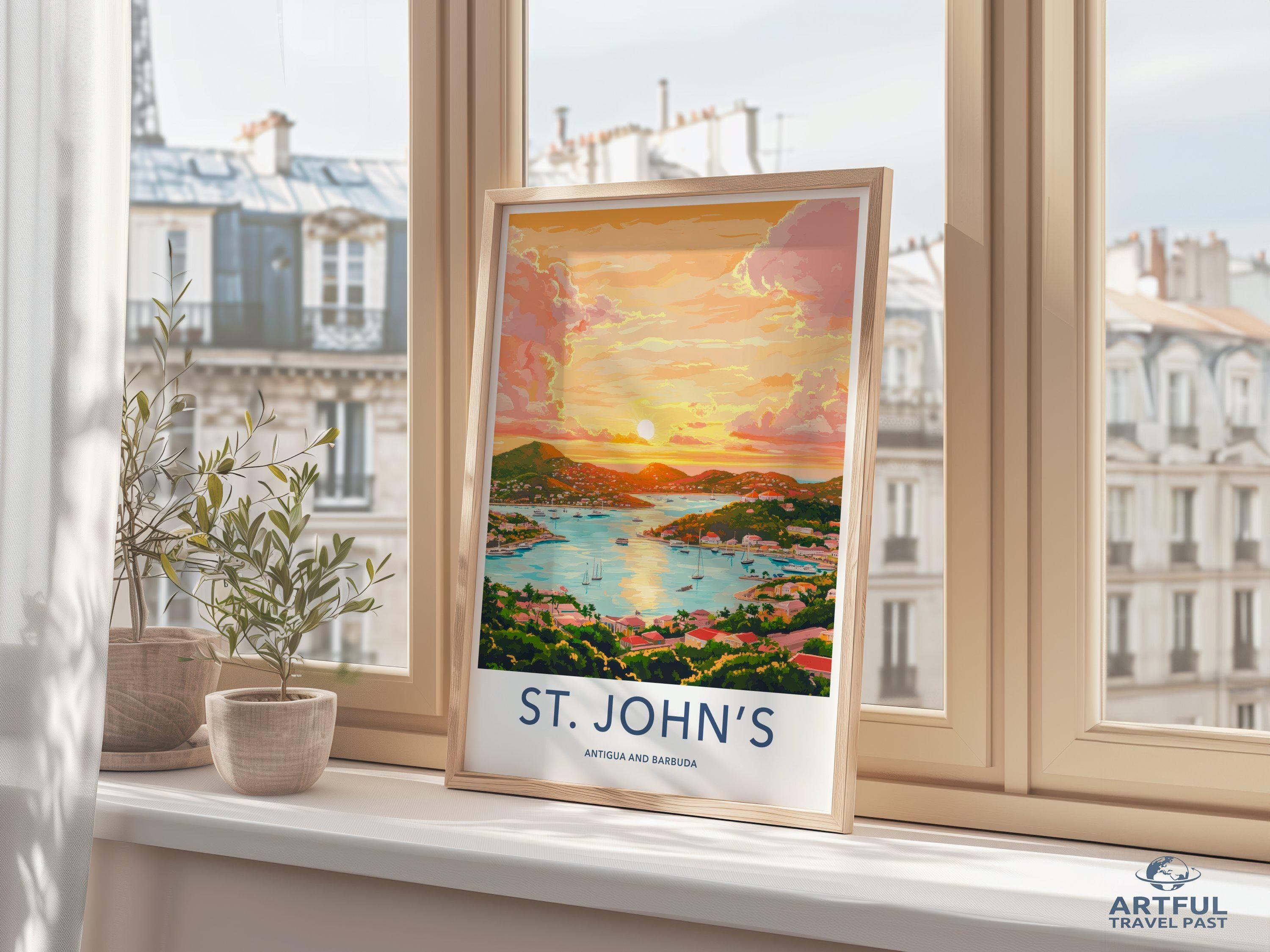 St. John’s Poster | Antigua and Barbuda Wall Art