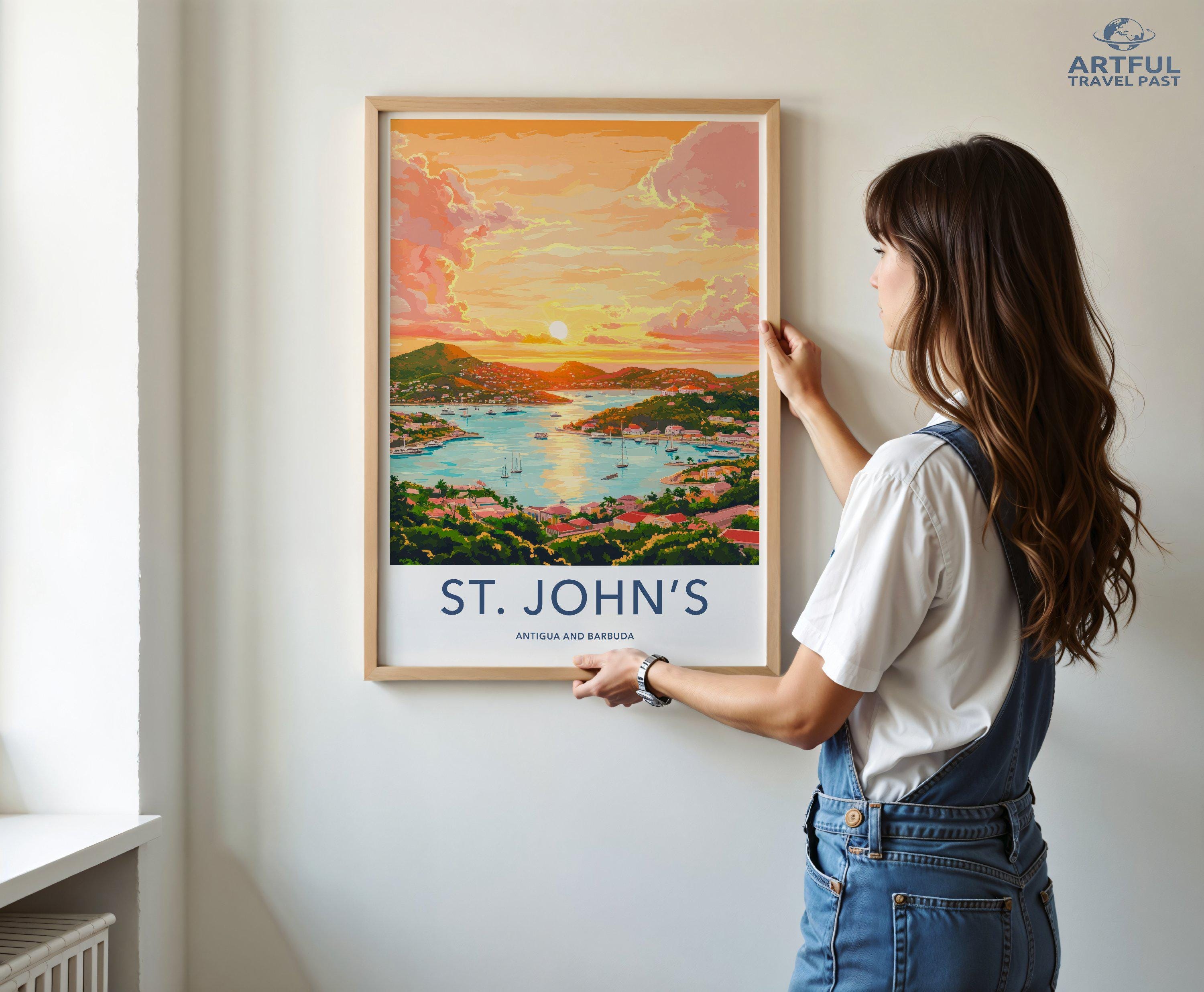 St. John’s Poster | Antigua and Barbuda Wall Art