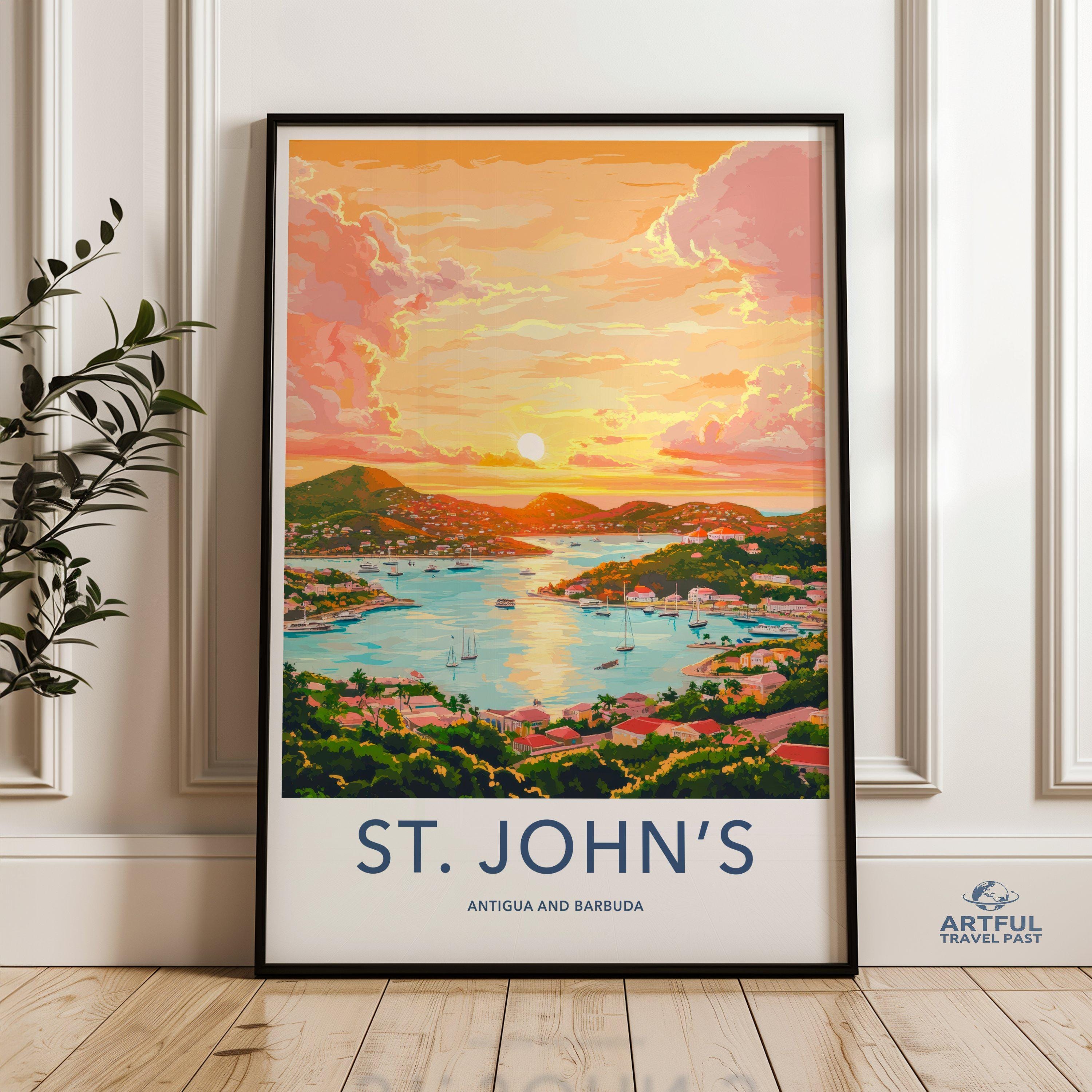 St. John’s Poster | Antigua and Barbuda Wall Art