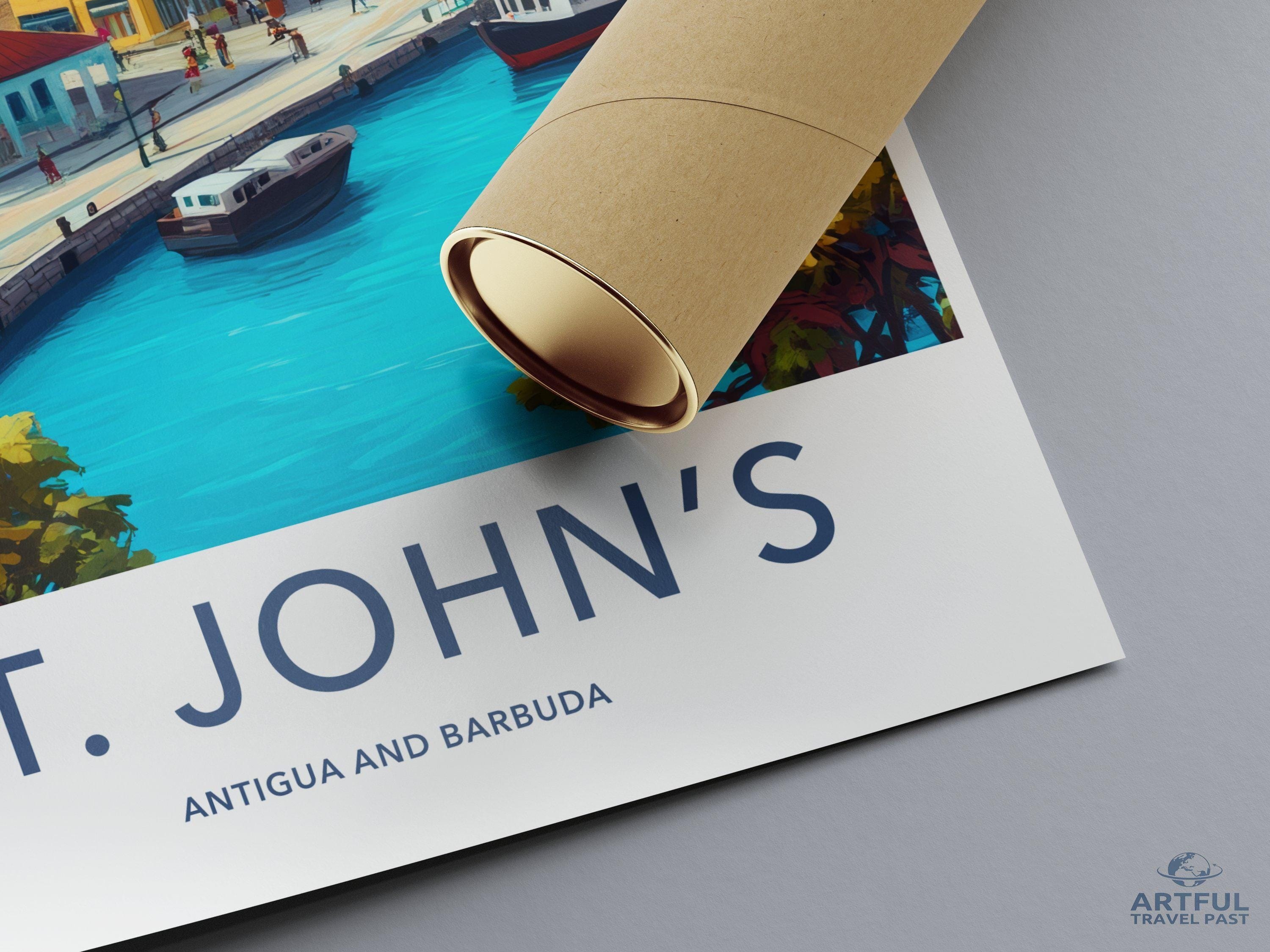 St. John’s Poster | Antigua and Barbuda Wall Art