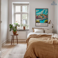 St. John’s Poster | Antigua and Barbuda Wall Art