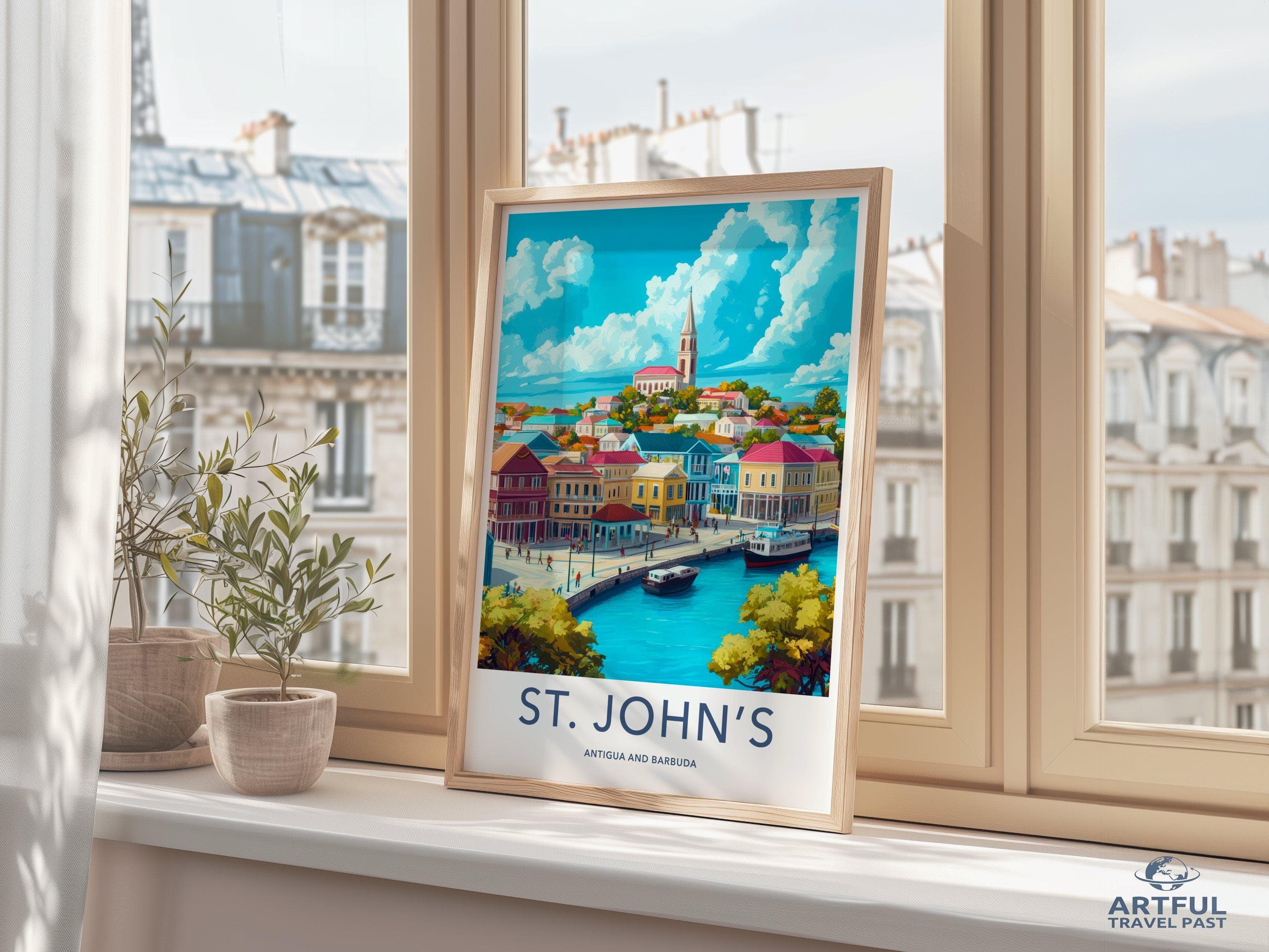 St. John’s Poster | Antigua and Barbuda Wall Art