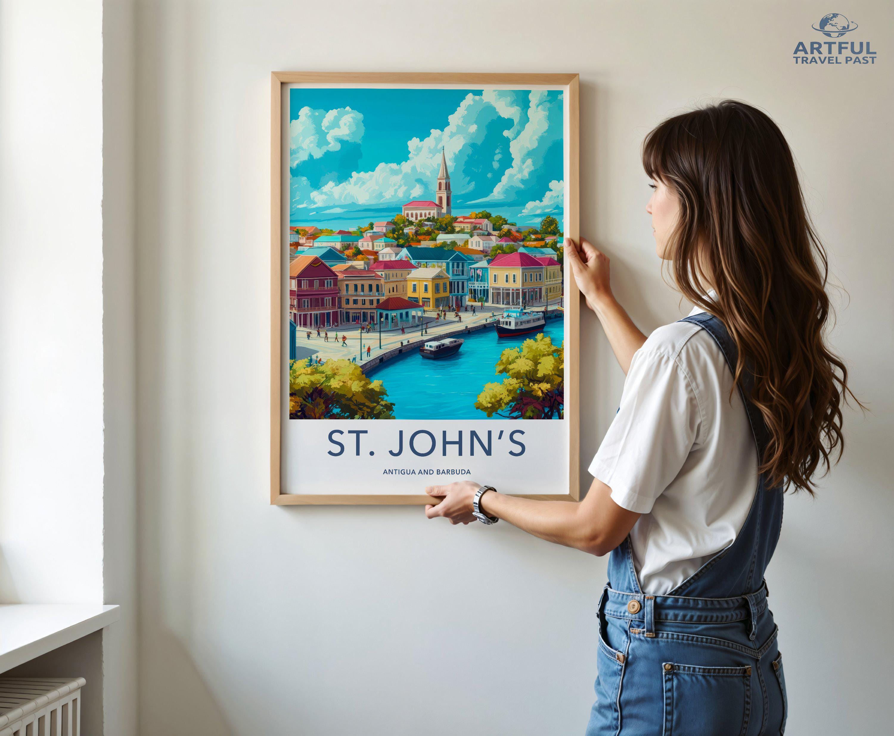 St. John’s Poster | Antigua and Barbuda Wall Art