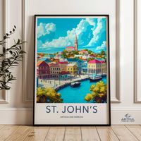 St. John’s Poster | Antigua and Barbuda Wall Art