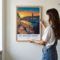 St. Peter Port Poster | Guernsey Wall Art | UK Decor