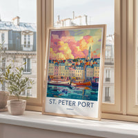 St. Peter Port Poster | Guernsey Wall Art | UK Decor