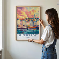 St. Peter Port Poster | Guernsey Wall Art | UK Decor