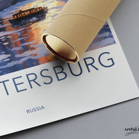 St. Petersburg Poster | Russia Wall Art | Eastern Europe Decor
