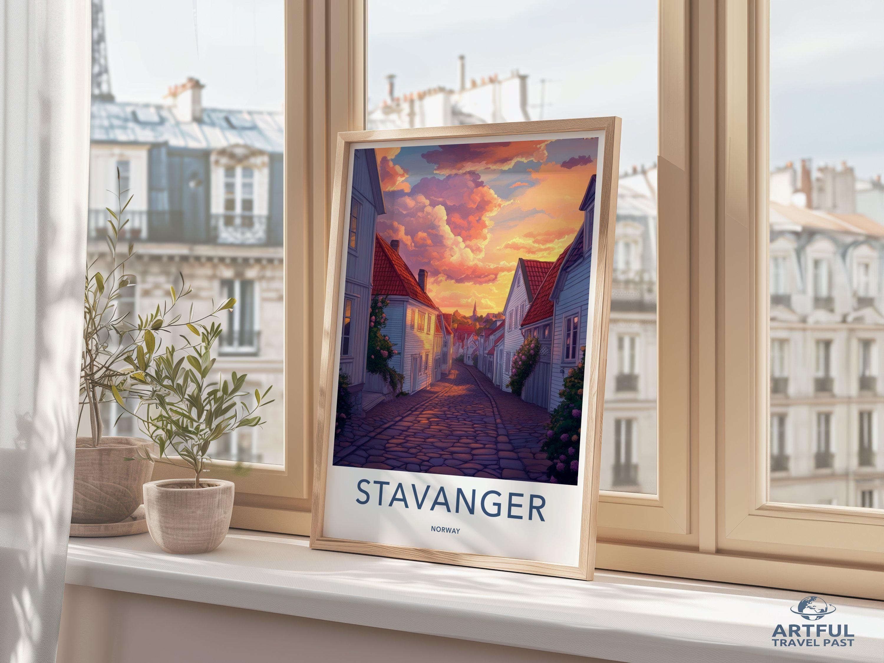 Stavanger Poster | Norway Wall Art | Scandinavia Decor