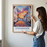 Stavanger Poster | Norway Wall Art | Scandinavia Decor