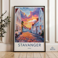 Stavanger Poster | Norway Wall Art | Scandinavia Decor