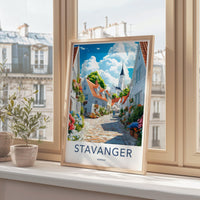 Stavanger Poster | Norway Wall Art | Scandinavia Decor