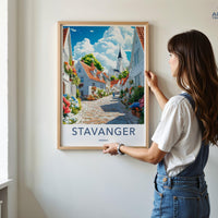 Stavanger Poster | Norway Wall Art | Scandinavia Decor