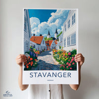 Stavanger Poster | Norway Wall Art | Scandinavia Decor